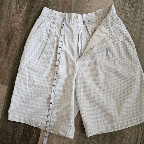 Northern Reflections size 5/6 Women's Gingham Vintage shorts White pink and blue - Picture 5 of 11